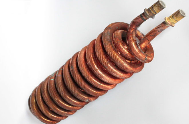 With Tin-Plated Surface Copper Water Heating Coil in Drinking Water Systems